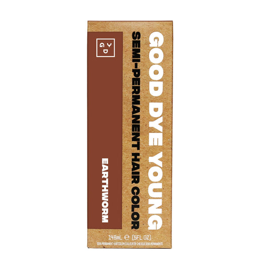 Dark Khaki Good Dye Young Semi-Permanent Hair Color, Vegan and Cruelty-Free Brown Hair Dye, Last up to 24 Washes, Non-Damaging Conditioning Hair Color (5FL OZ, Earthworm)