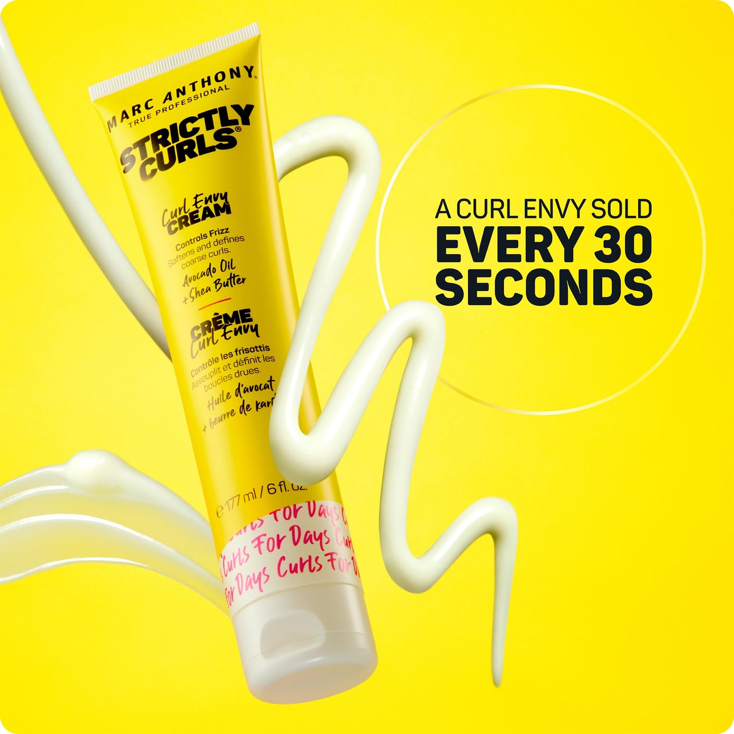 Gold Marc Anthony Curl Defining Styling Cream for Curly Hair, Strictly Curls - Moisturizing Hair Defining Cream Softens & Detangles Coarse, Frizzy Curls with Shea Butter - Styling Product Reduces Frizz