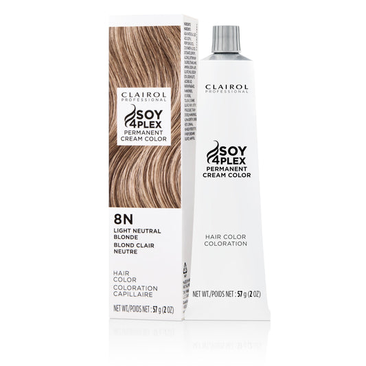 White Smoke Clairol Professional Crème Permanente, 8n Light Neutral Blonde, 2 oz. - Packaging May Vary