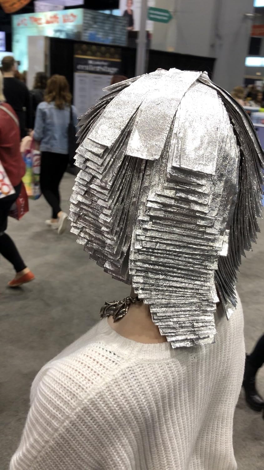 Dim Gray FRAMAR 5x12 Silver Embossed Pre Cut Hair Foils For Highlighting – Hair Foil For Hair Highlighting, Highlight Foils For Hair, Non Slip - 500 Foil Sheets