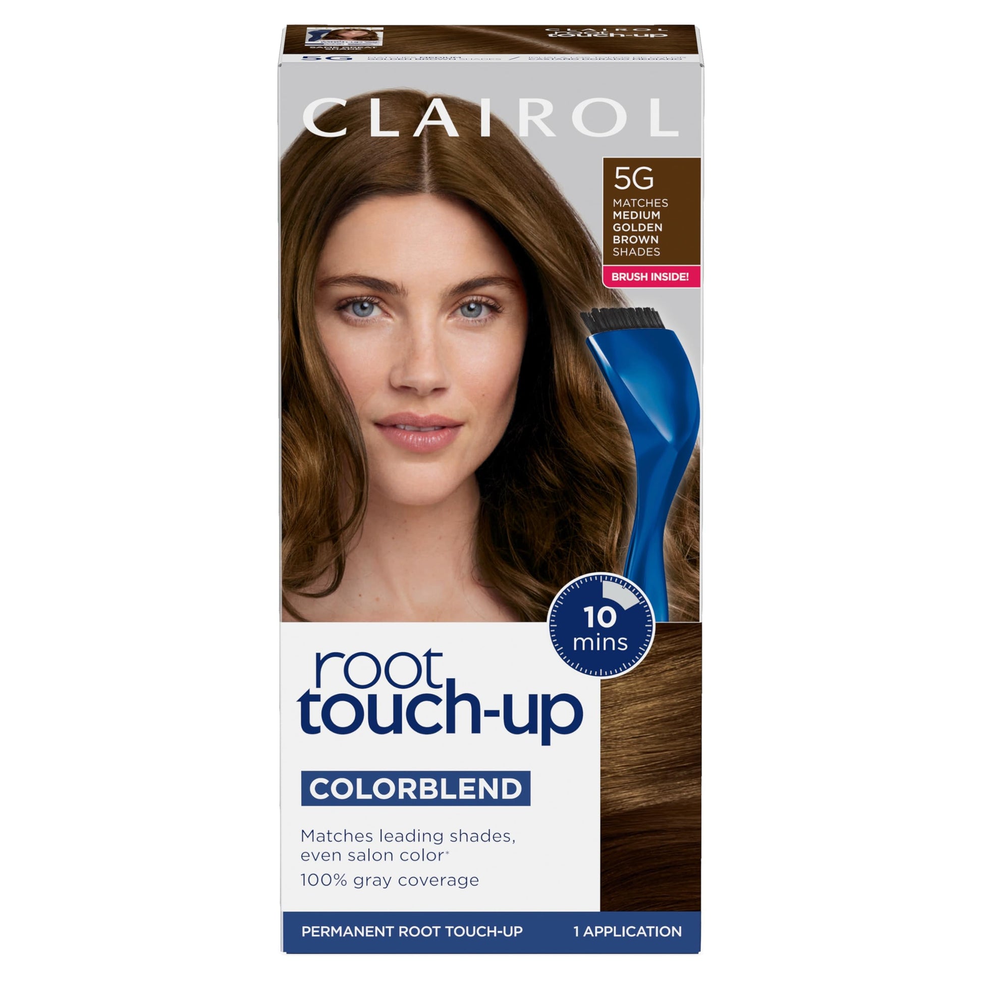 White Smoke Clairol Root Touch-Up by Nice'n Easy Permanent Hair Dye, 5G Medium Golden Brown Hair Color| 100% Gray Coverage | Easy Brush Application | Matches Professional Salon Shades | Pack of 1