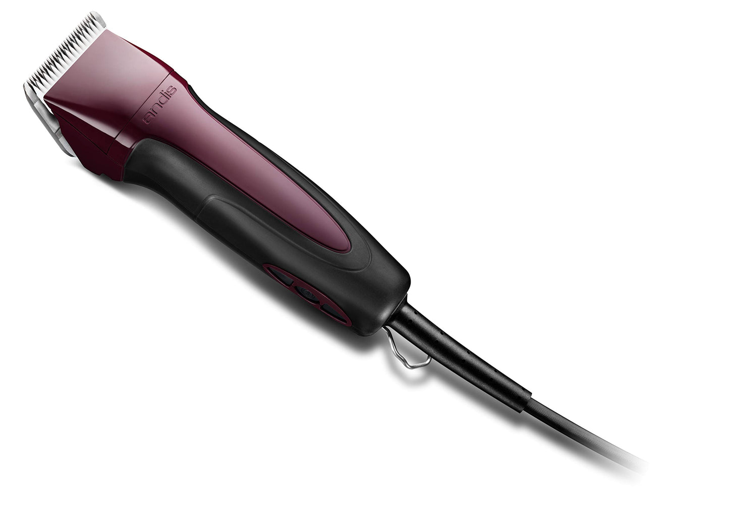 White Smoke Andis 65455 Excel Professional 5-Speed Detachable Blade Clipper Kit - Animal/Dog Grooming, Rotary Motor, Soft-Grip Anti-Slip Housing, 14-Inch Cord, for All Coats & Breeds, SMC, Burgundy