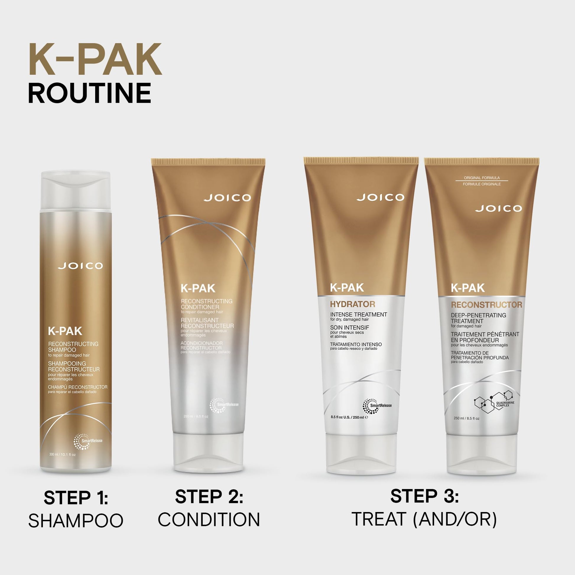 Lavender Joico K-PAK Reconstructor Deep-Penetrating Treatment | For Damaged Hair | Repair & Strengthen Strands | Rebuild & Fortify Damaged Hair | Improve Elasticity | With Keratin & Arginine | 8.5 Fl Oz