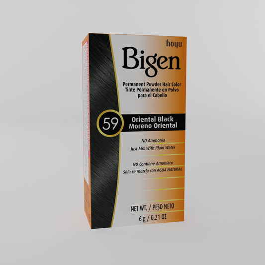Gray #59 Oriental Black Bigen Permanent Powder - 12 Pack