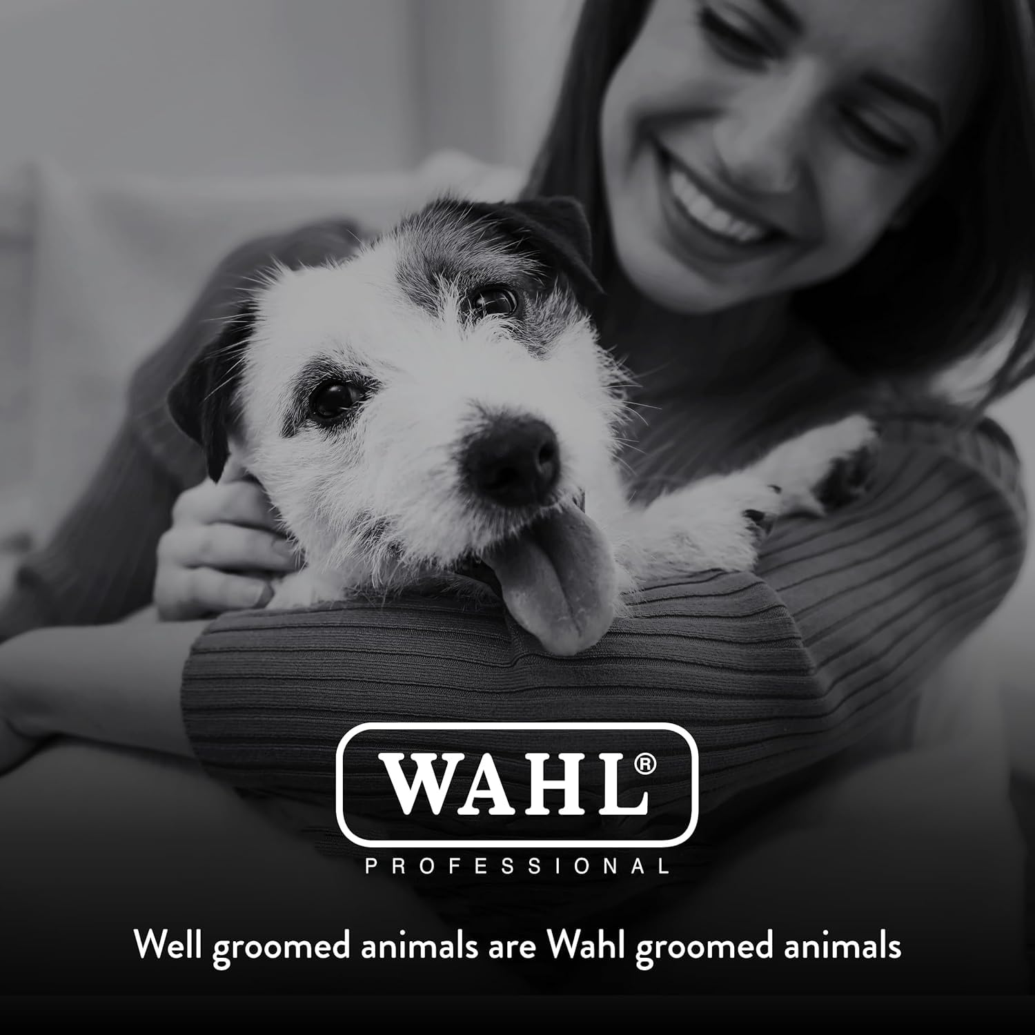 Black Wahl Professional Animal KMC+ 2-Speed Cordless Clipper (3025661) - Detachable Blade Pet & Dog Clipper Kit - Patented Ergonomic Housing Design - Sage
