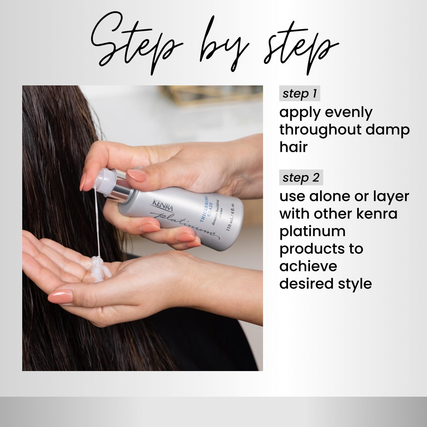Lavender Kenra Professional Platinum Thickening Glaze | Volumizing Styler | Adds Fullness & Body | Lightweight Conditioning | Density Building For Thick, Healthy-Looking Styles | All Hair Types | 4 fl. Oz