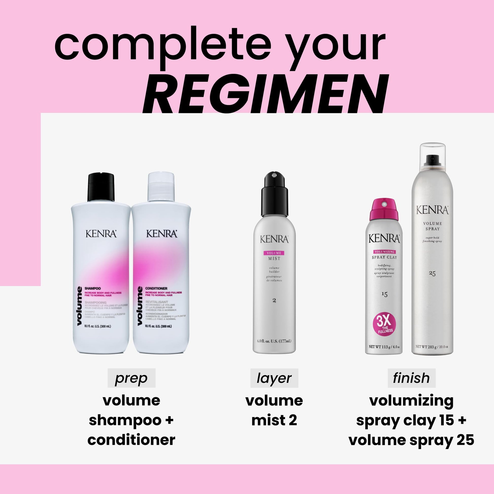White Smoke Kenra Professional Volume Mist 2 | Volume Builder | Lightweight, Fine Mist | Low Hold, Flexible Finish | Thermal Protection | Volume That Lasts Up To 48 hours | All Hair Types | 6 fl. oz.