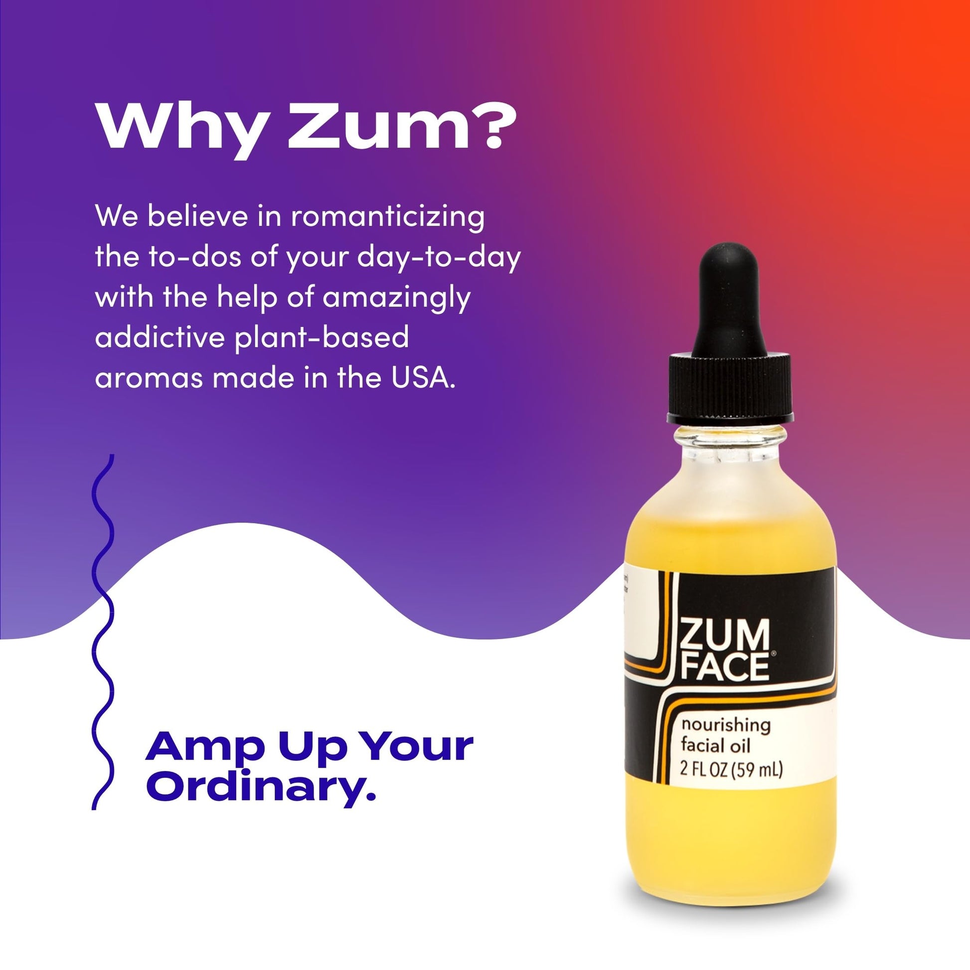 White Smoke Indigo Wild Zum Face Nourishing Face Oil - Hydrating Face Moisturizer - Skin Oil Made with Shea Butter & Meadowfoam Seed Oil - Beauty & Personal Care - Lavender, Geranium & Rosemary Scent - 2 fl oz