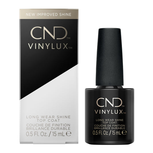 White Smoke CND Vinylux Long Wear Shine Top Coat, Quick Drying Formula, Easy to Remove, 0.5 Fl Oz
