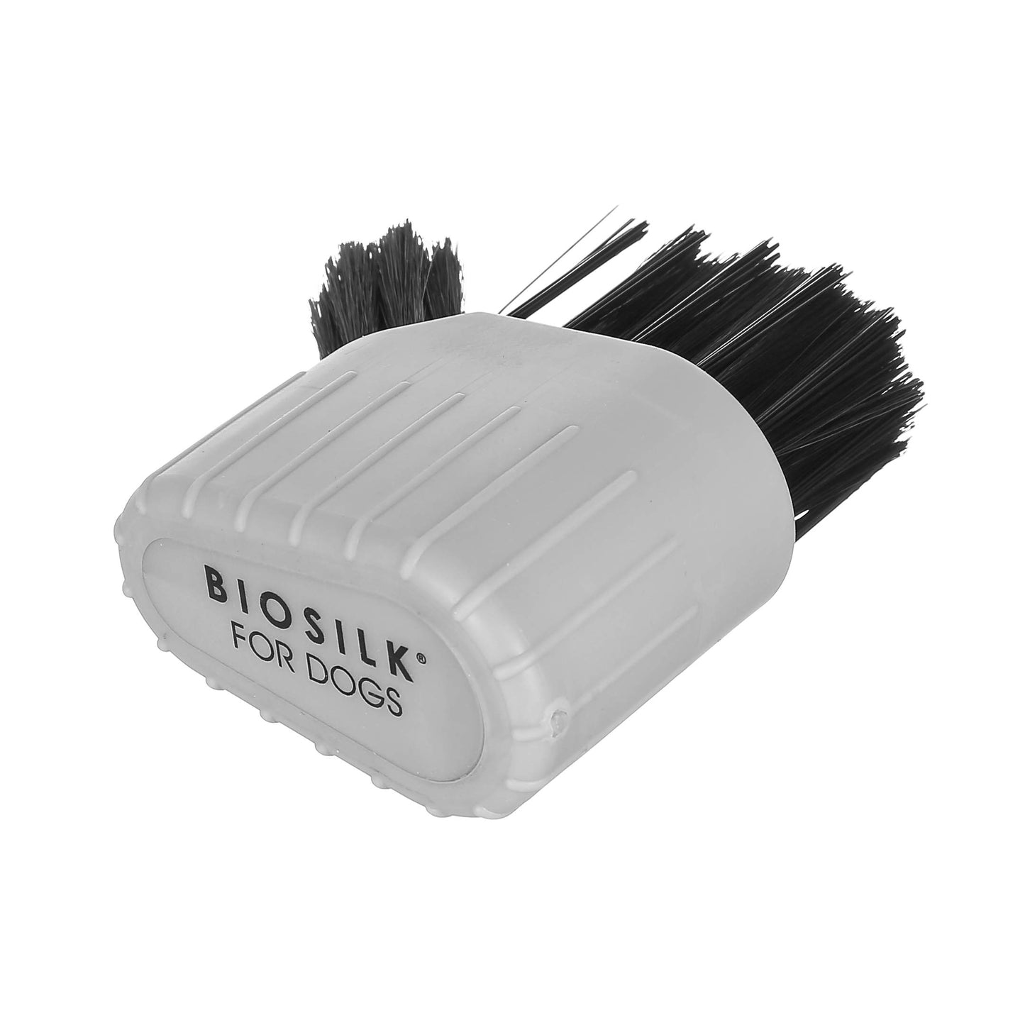 White Smoke BioSilk Facial Brush with Silk Therapy for Dogs - Grooming Brush with Detailer Bristles for Hard to Reach Areas on Dog Faces