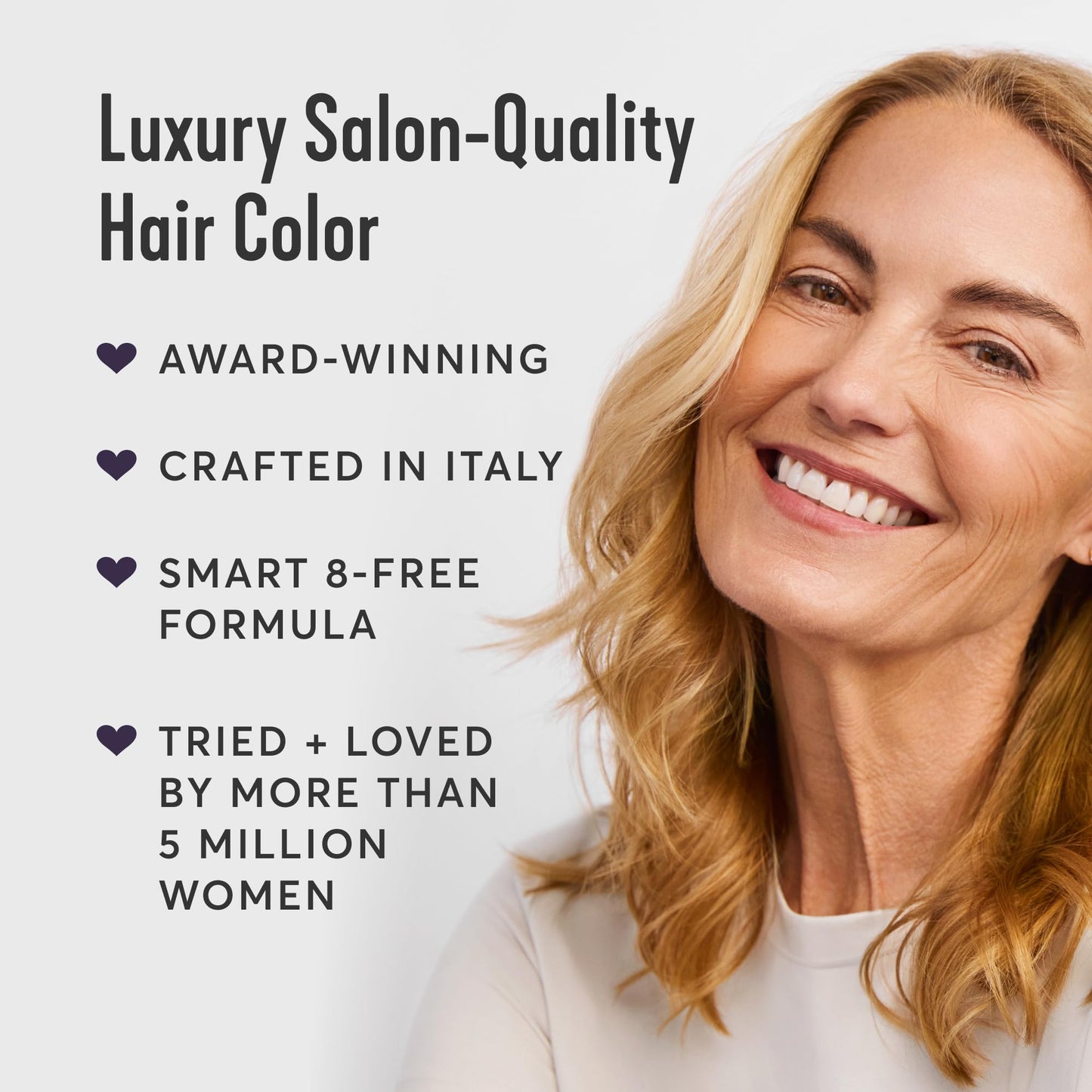 Lavender Madison Reed Radiant Hair Color Kit - 8.5NNA Dark Neutral Blonde (Lusia Blonde), 100% Gray Hair Coverage Permanent Hair Dye for Resistant Grays | PPD-Free & Ammonia-Free, 1 Pack