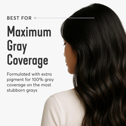 White Smoke Madison Reed Radiant Hair Color Kit - 2.5NNN Soft Black (Parma Black), 100% Gray Hair Coverage Permanent Hair Dye for Resistant Grays | PPD-Free & Ammonia-Free, 1 Pack