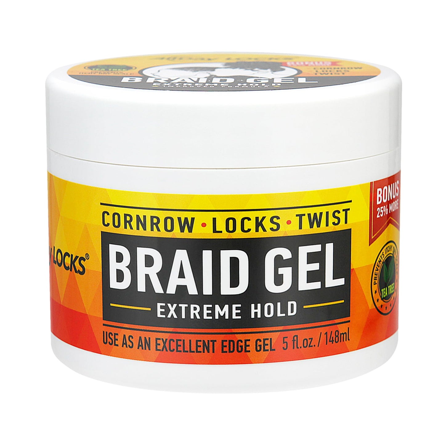 White Smoke AllDay Locks Braid Gel Extreme Hold - Braiding Gel for Cornrows, Locks, & Twisting, Moisturizing Edge Control for Women and Men, Natural Formula for Extreme Hold - 5 oz