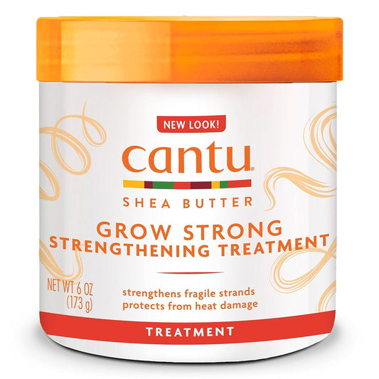 White Smoke Cantu Grow Strong Strengthening Treatment with Shea Butter, 6 Ounce