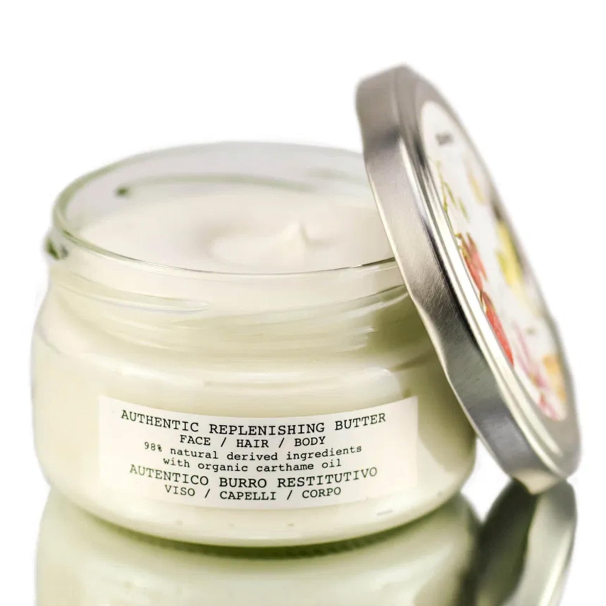 White Smoke Davines Authentic Replenishing Butter, Deep Nourishing Mask for Face, Hair & Body - 98% Natural Shea Butter Formula - Restores Dry Skin & Damaged Hair, 6.76 Fl Oz