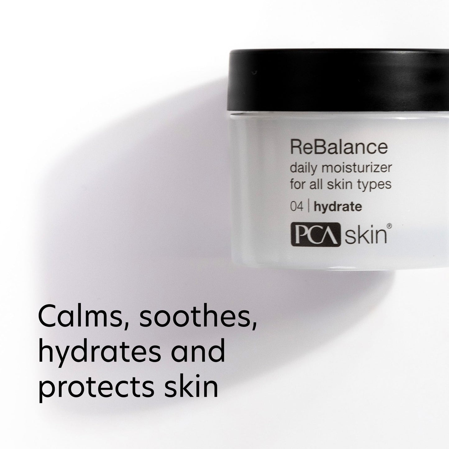 White Smoke PCA SKIN ReBalance Sensitive Moisturizer for Face - ReBalance Daily Face Moisturizer, Creamy, 1.7 fl oz Jar