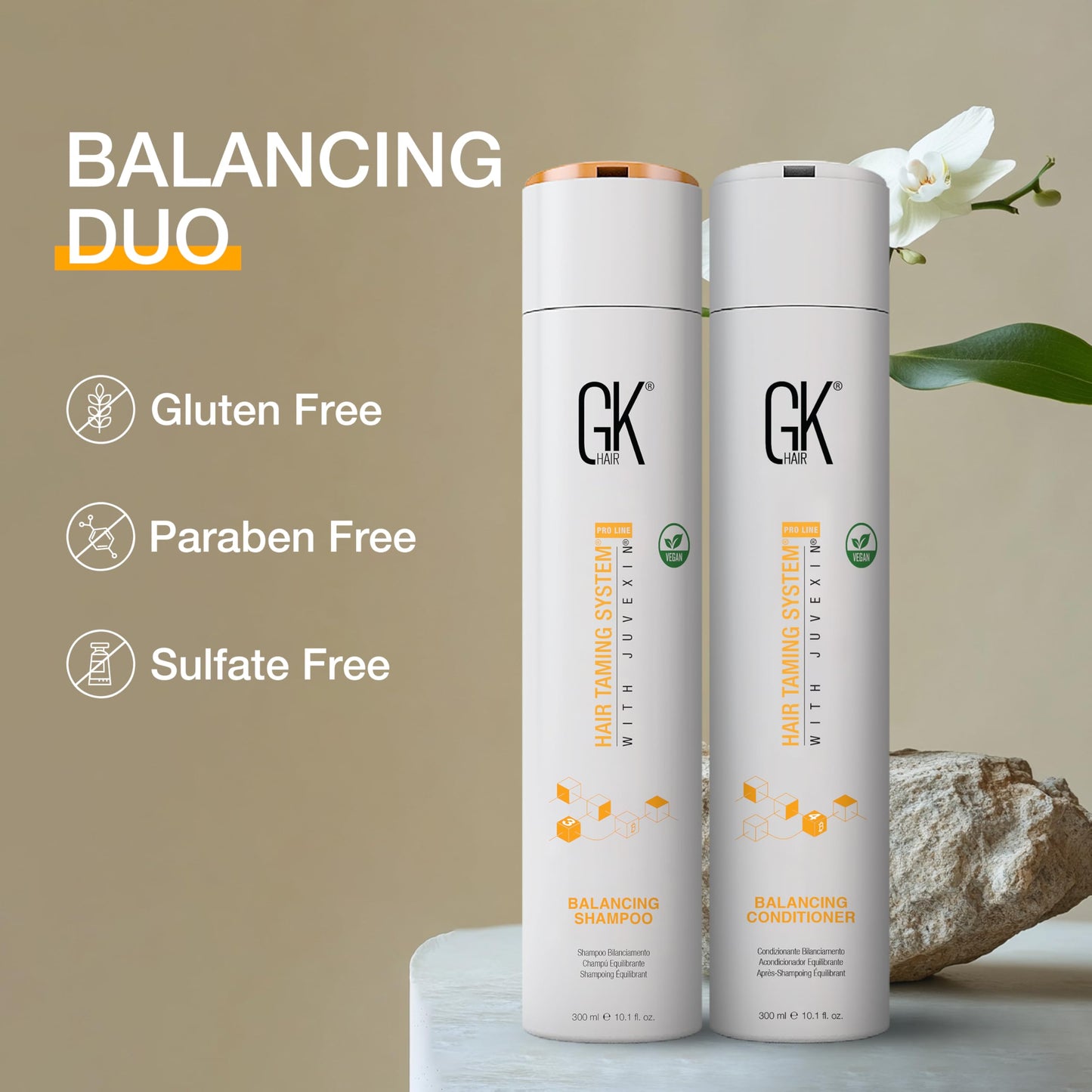 Rosy Brown GK HAIR Balancing Shampoo and Conditioner Set for Oily Hair Upto 72-Hour Freshness Best Shampoo and Conditioner for Greasy Scalp Build Up Dirt, Skip the Daily Wash, Gentle Fragrance 10.1 Fl Oz