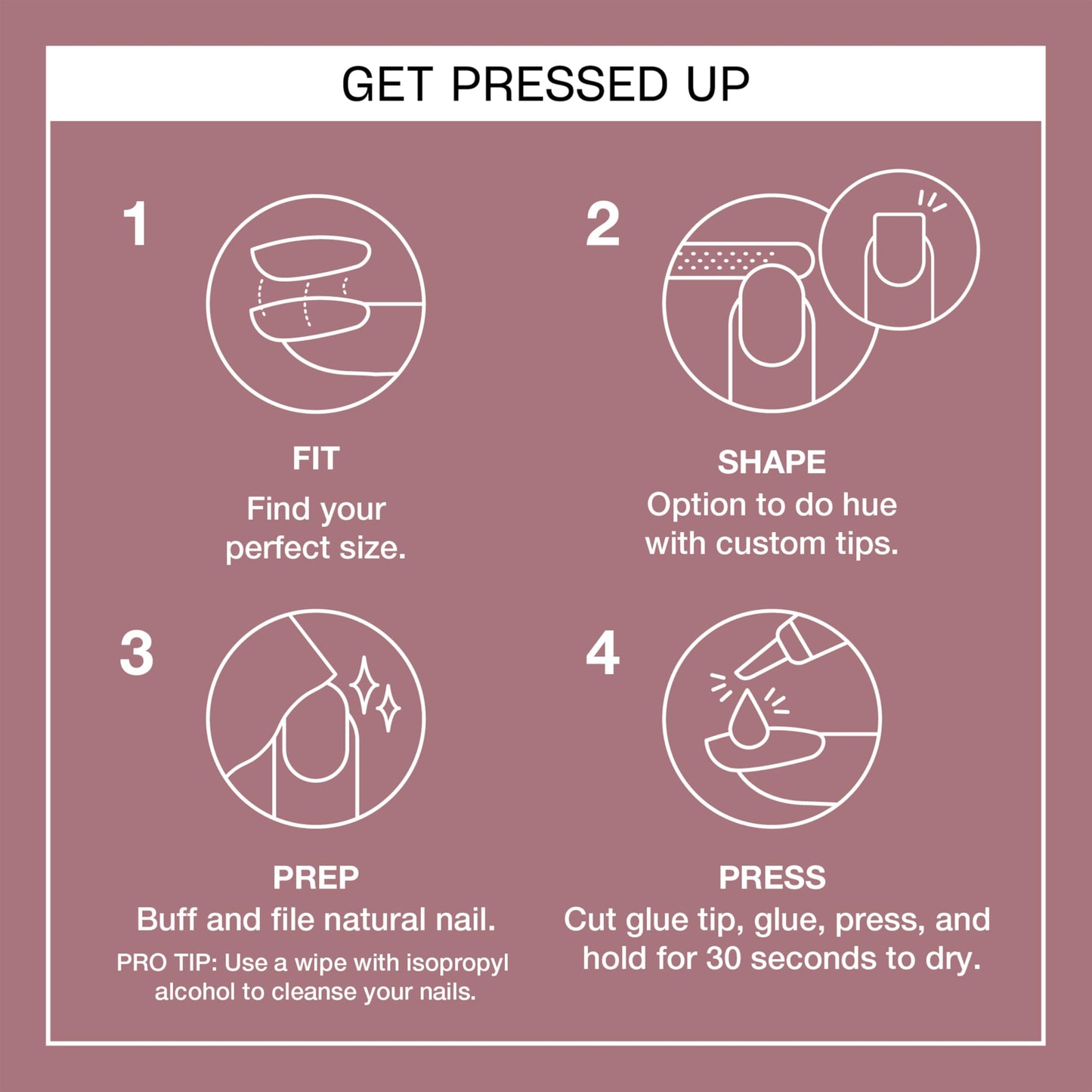 Rosy Brown OPI On Point Tickle My France-y | Short Squoval Soft Neutral Beige Press On Nails | 30 Count with Nail Glue | Long Lasting, Reusable, Non-damaging