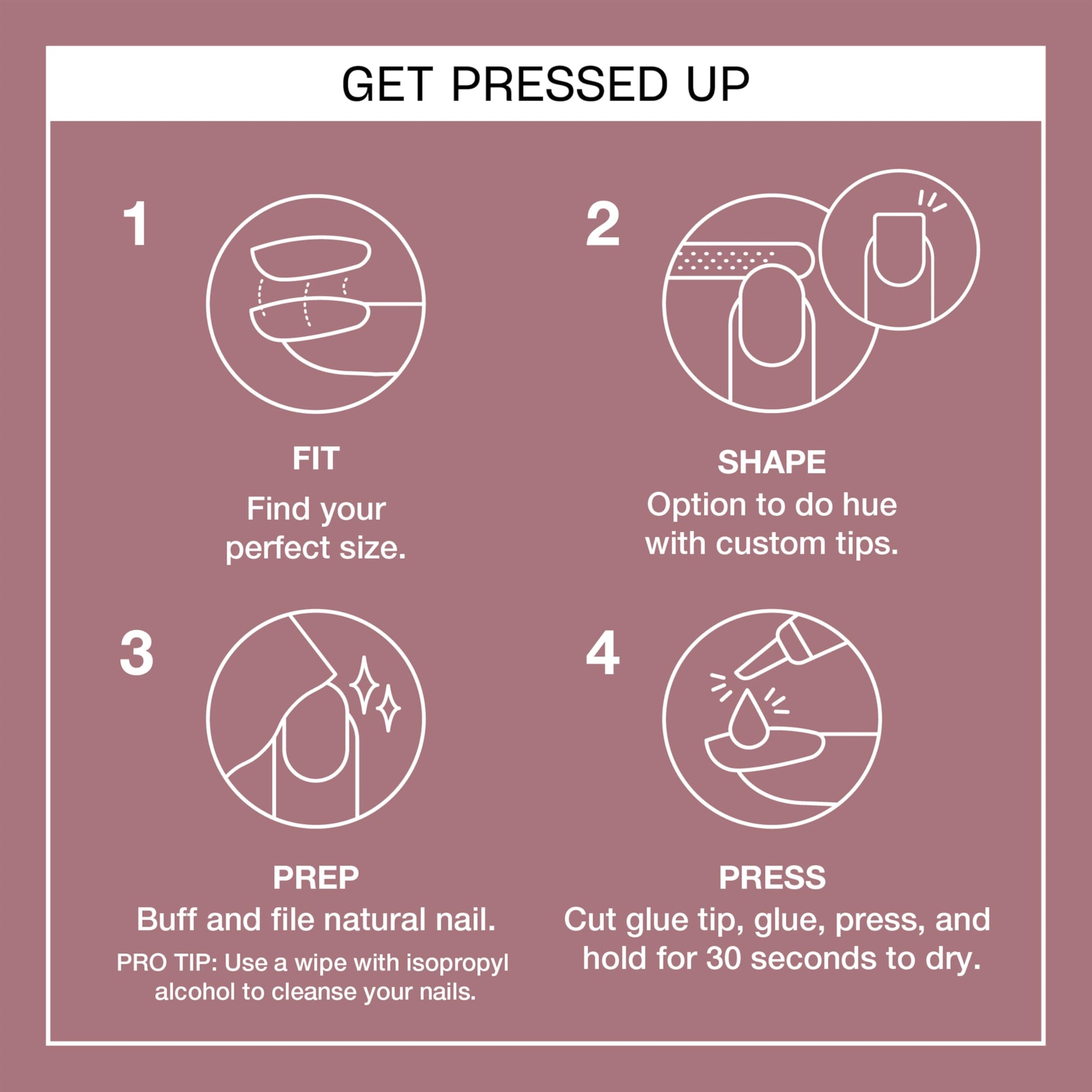 Rosy Brown OPI On Point Tickle My France-y | Short Squoval Soft Neutral Beige Press On Nails | 30 Count with Nail Glue | Long Lasting, Reusable, Non-damaging