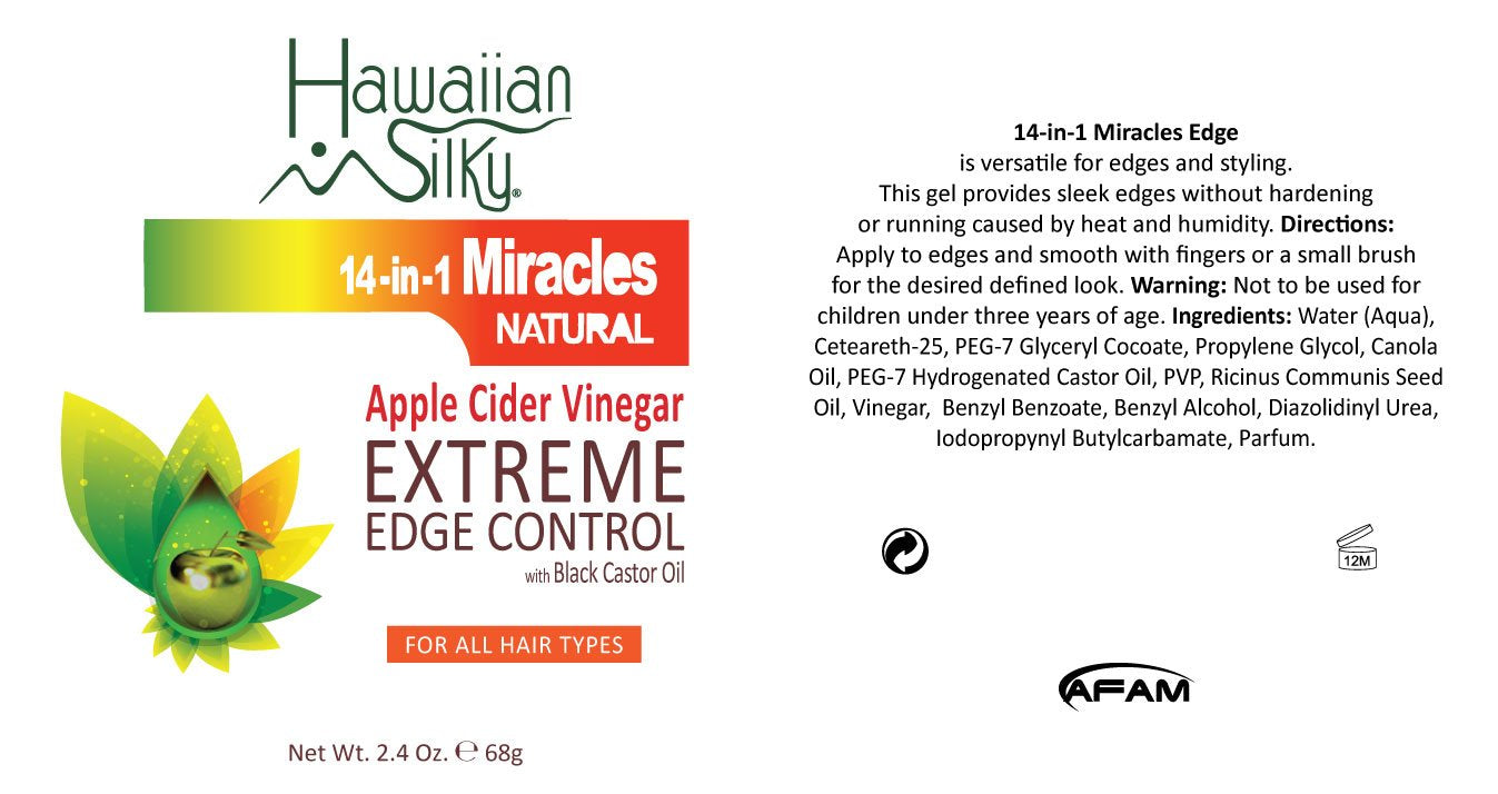 White Smoke Hawaiian Silky Hawaiian silky 14-in-1 miracles extreme edge control 2.4 ounce, White, 2.4 Ounce
