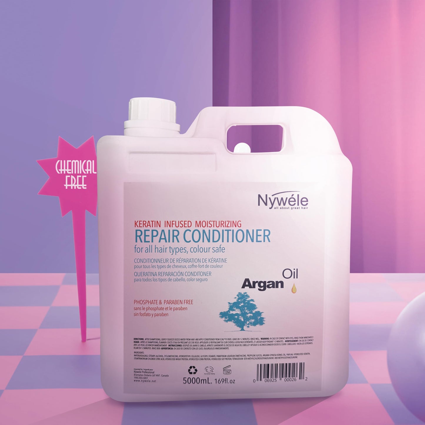 Dark Gray Nywele Argan Oil 5 Litres Conditioner