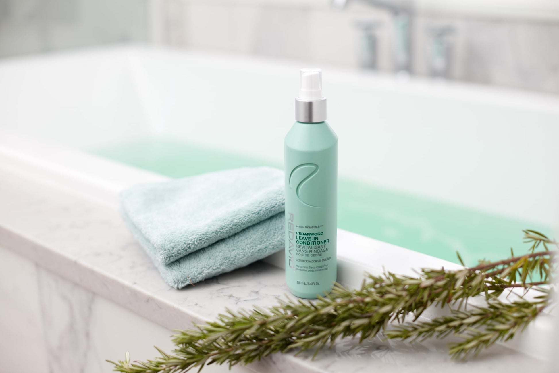 Lavender Redavid Cedarwood Leave-In Conditioner - Weightless Detangling Spray Conditioner - with Hemp Seed and Orchid Oil, for Fine Hair - Clinically Strengthens, Freshens and Detoxifies