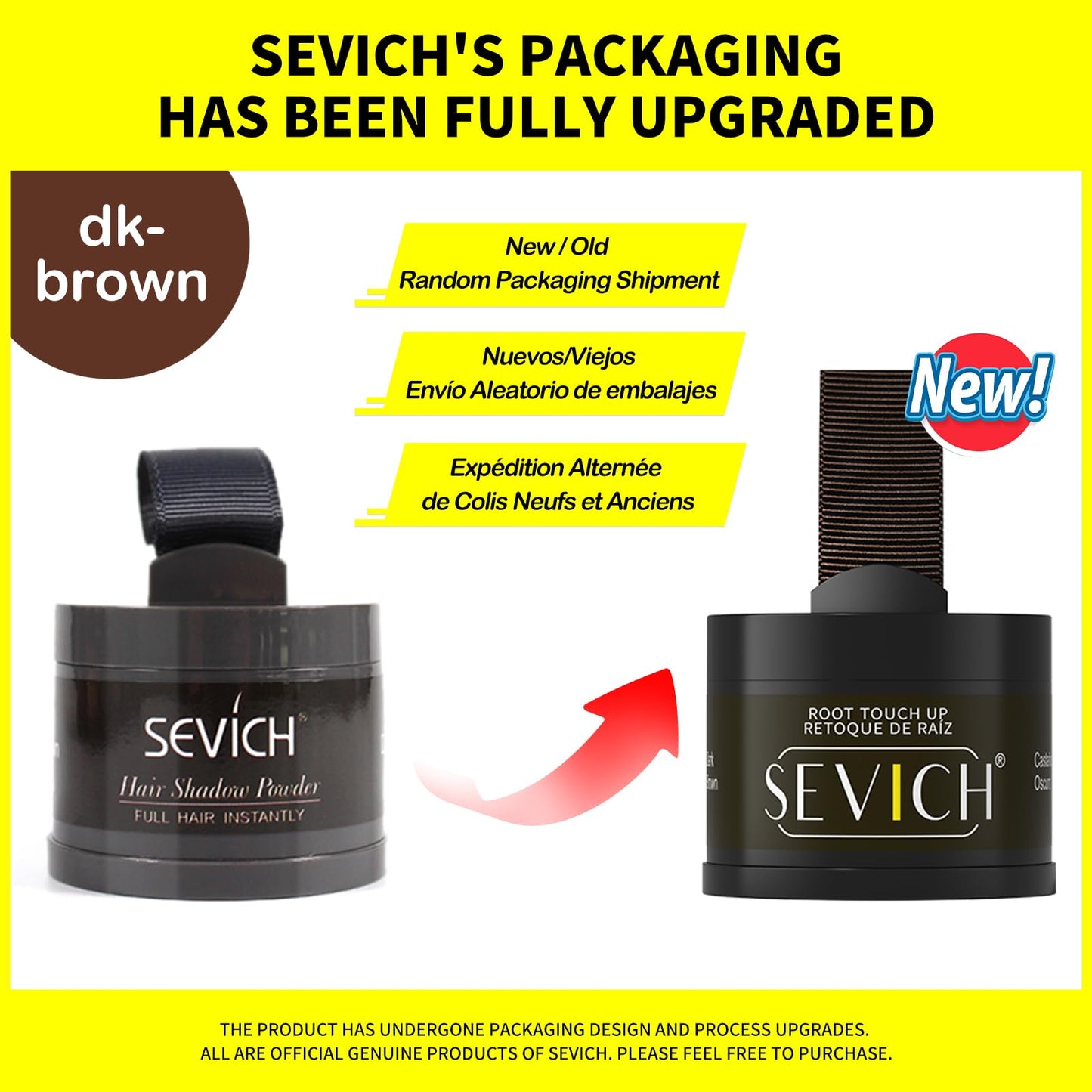 White Smoke Sevich Hairline Powder,Instantly Conceals Hair Loss, Root Touch up Powder, Hair Shadow Toppers for Women & Men, Touch Up for Thinning Gray Hair, Windproof & Sweatproof,Dark brown