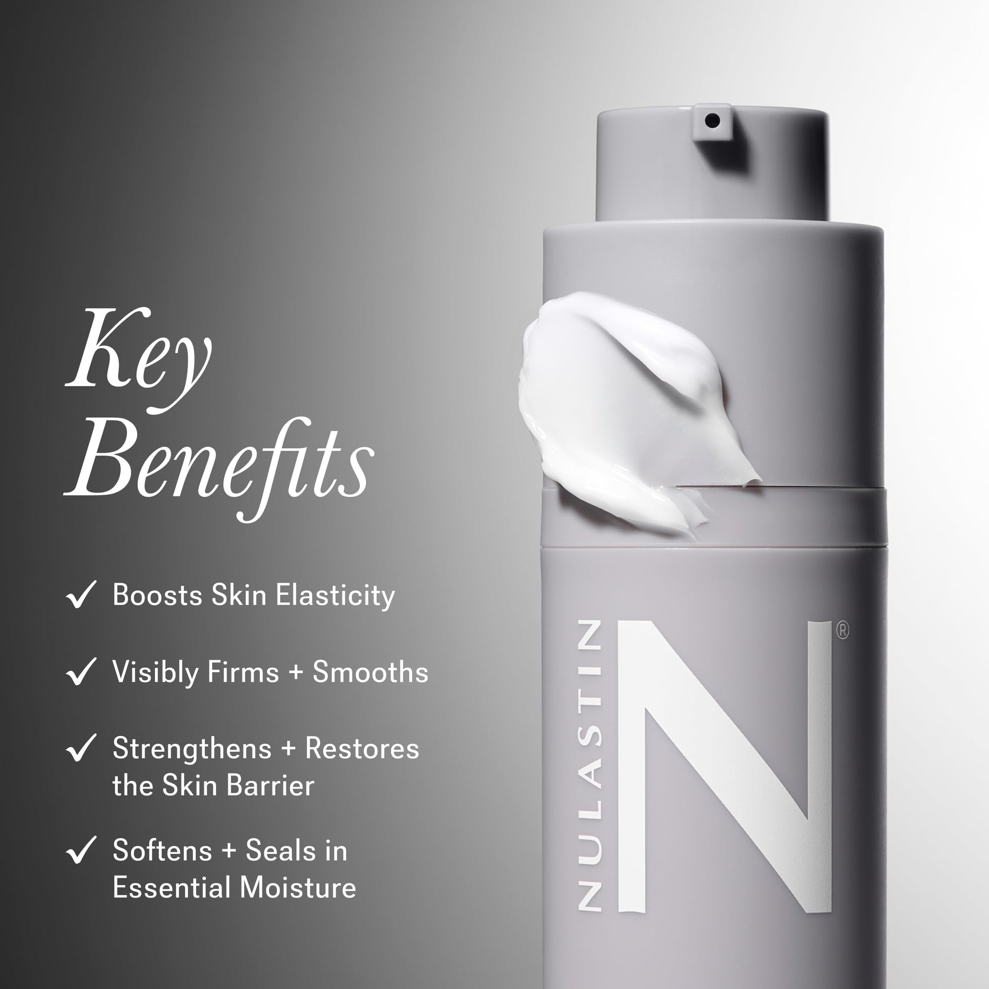 White Smoke NULASTIN Dermal Rejuvenating Face Moisturizer for Women with Elastin, Peptides & Ceramides - Firming, Anti Aging Barrier Repair Cream for Dry, Mature Skin - Vegan, Silicone Free, 1.7 Fl Oz