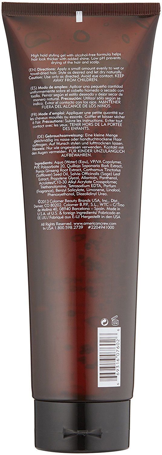 White Smoke AMERICAN CREW Firm Hold Styling Gel 13.1oz Pack of 3 Set