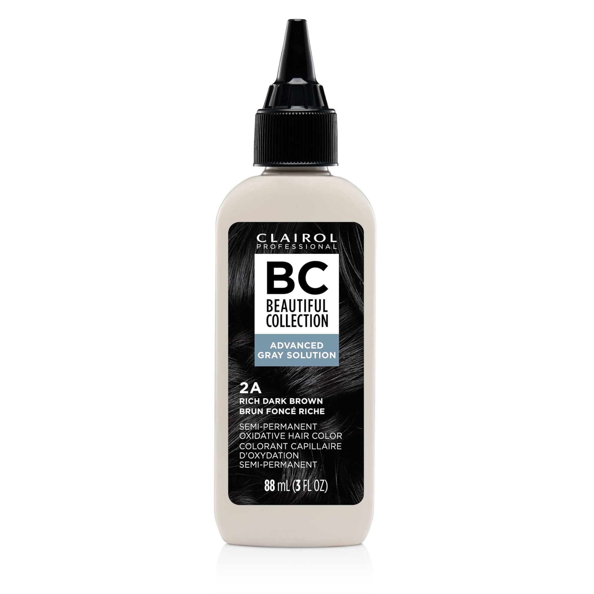 White Smoke Clairol Professional Beautiful Collection Advanced Gray Solutions, 2A Rich Dark Brown, 3 oz. - Packaging May Vary