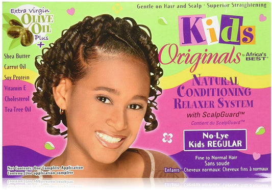 Hot Pink Africa's Best Kids Originals, Natural Conditioning Relaxer System with Scalp Guard 1 Ea (Pack of 10)