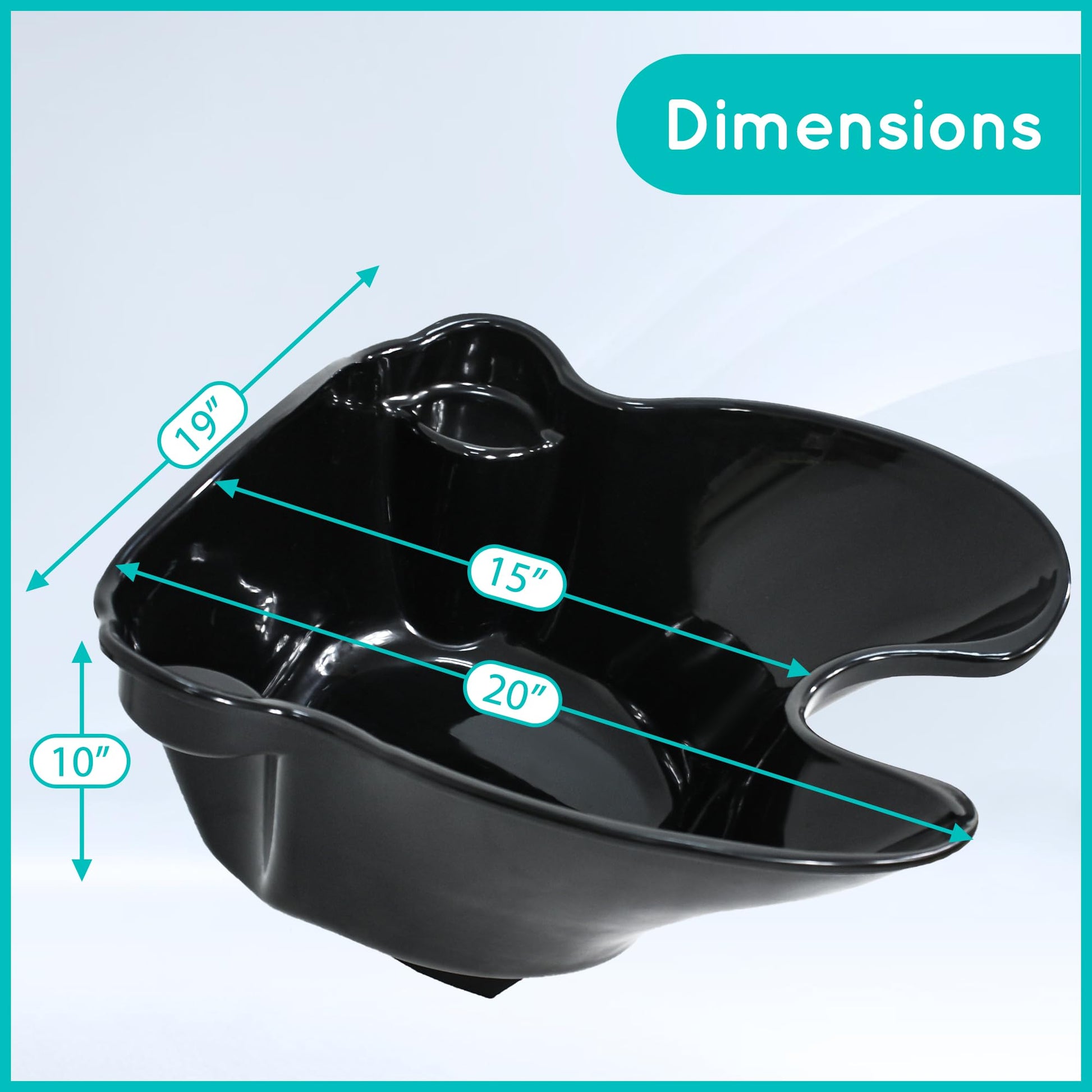 Lavender HomGarden Adjustable Height Portable Salon Deep Basin Shampoo Sink with Drain, Hair Treatment Barber Bowl Tool Beauty Salon Equipment