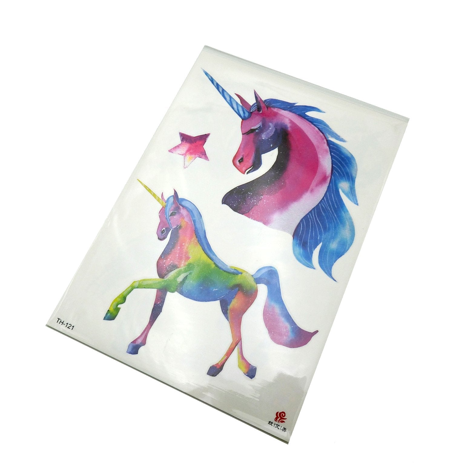 White Smoke Oottati 8 Sheets Temporary Tattoo Stickers Arm Leg Fake, Hand Paint Fairy Tales Horse Wing Unicorn Pegasus for Women