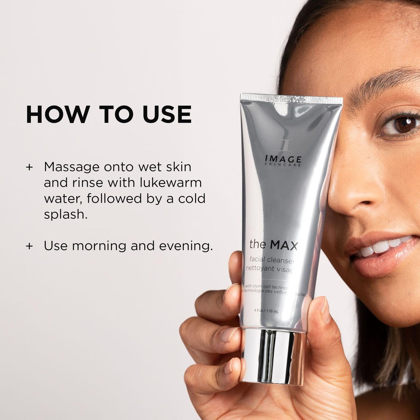 Lavender IMAGE Skincare, the MAX Facial Cleanser, Silky Face Wash with Peptides for Youthful Looking Skin, 4 fl oz