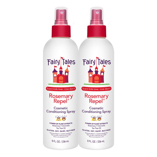 White Smoke Fairy Tales Rosemary Repel Daily Kids Conditioning Spray – Kids Like the Smell, Lice Do Not, 8 fl oz. (Pack of 2)