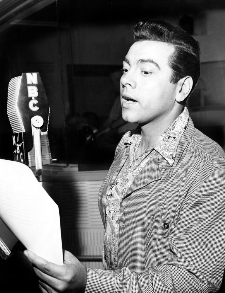 Black Posterazzi EVCPBDMALAEC003H Radio Mario Lanza Show' 3-21-52. Photo Print, 8 x 10
