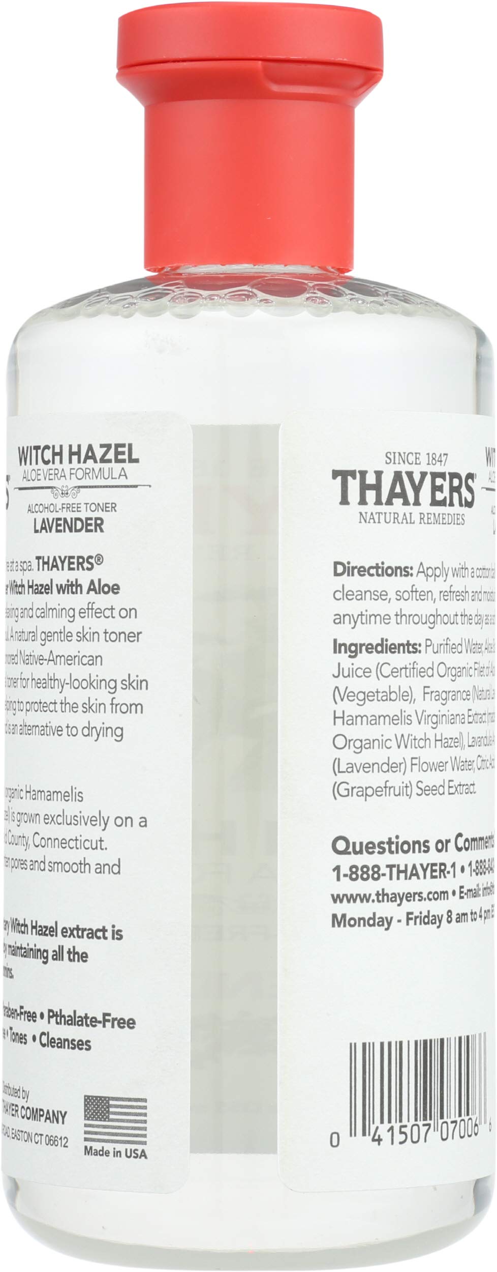 White Smoke Thayers Natural Remedies Witch Hazel Lavendar - Alcohol Free 12 fl oz (355 ml) Liquid