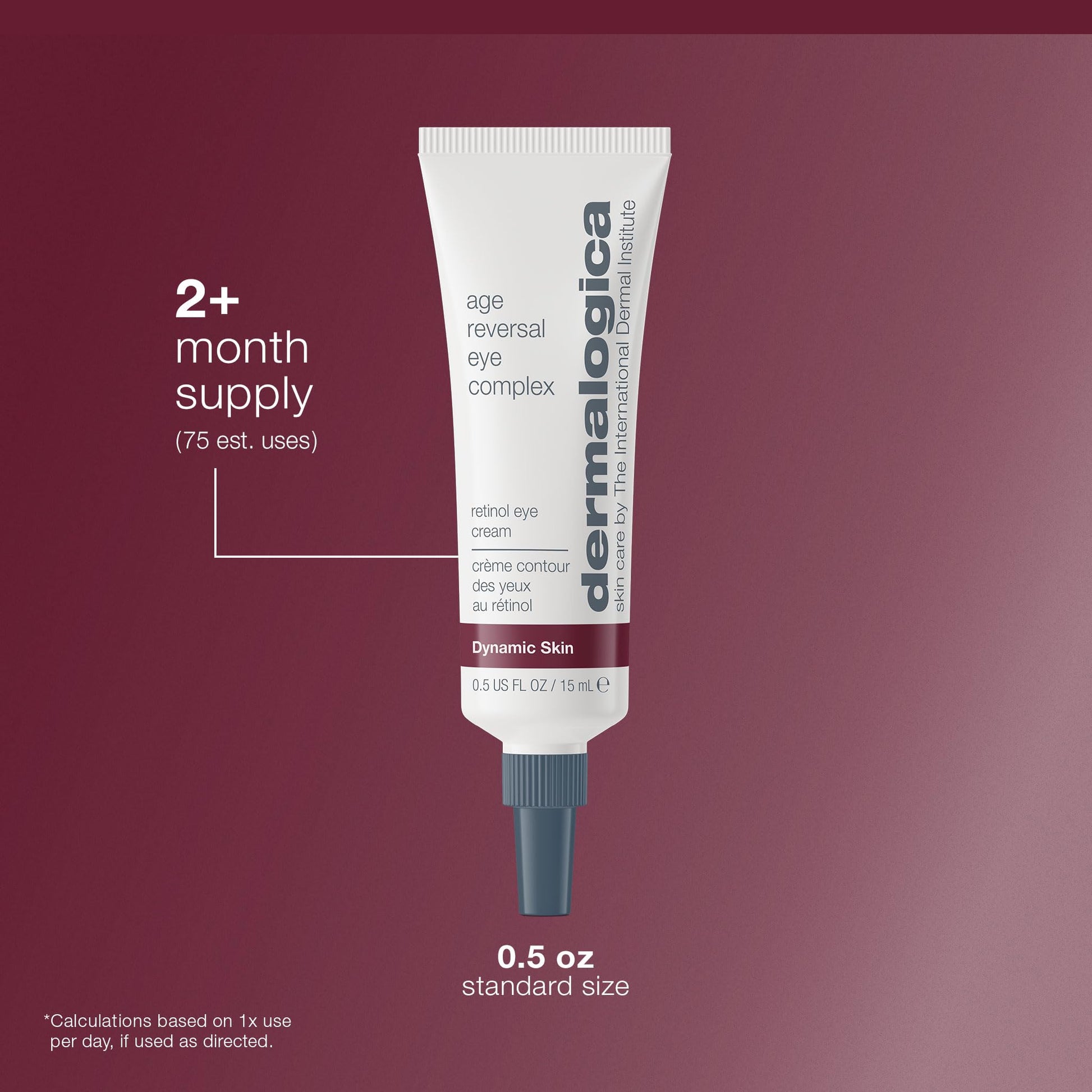Saddle Brown Dermalogica Age Reversal Eye Complex (0.5 Fl Oz) Anti-Aging Retinol Eye Cream - Targets and Reverses Signs of Skin Aging, Wrinkles and Dark Circles