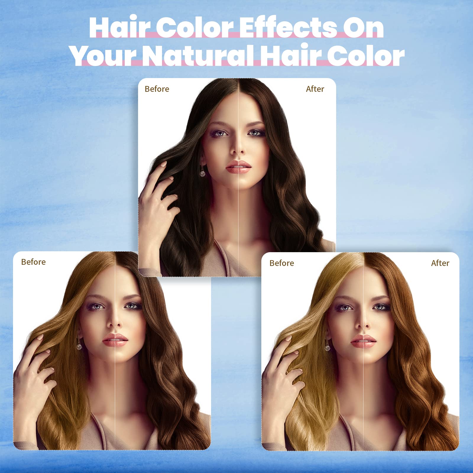 White Smoke IIIMEIDU MEIDU Dark Brown Hair Dye Shampoo 3 in 1, Instant Hair Color Shampoo for Women Men, Herbal Ingredients Coloring in Minutes 500ML