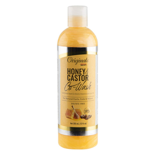 White Smoke Africa's Best Originals by and Castor Hair Co-Wash for Natural Curls, Coils and Waves, Sulfate-Free, Honey 12 Fl Oz