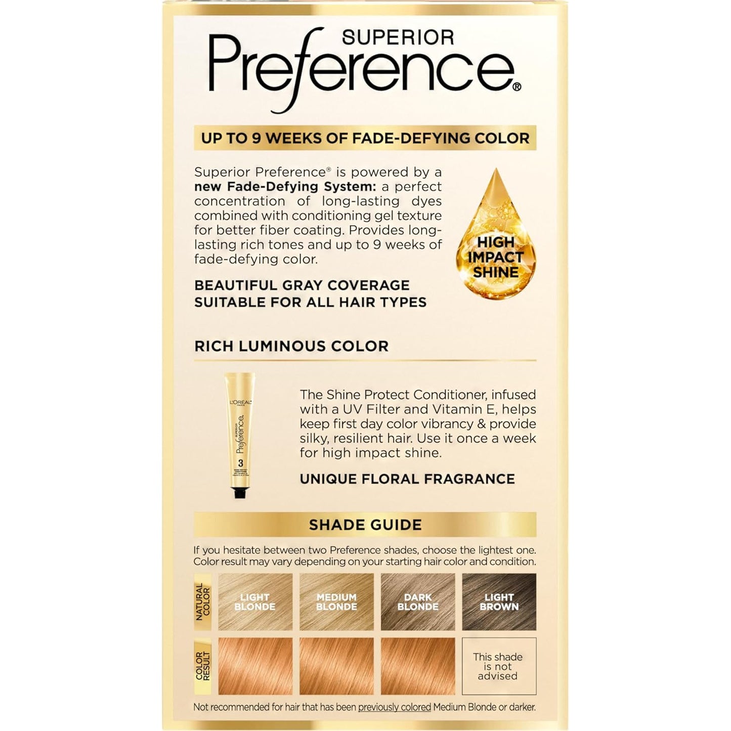 Bisque L'Oreal Superior Preference - 9GR Light Reddish Blonde (Warmer) 1 Each (Pack of 3)
