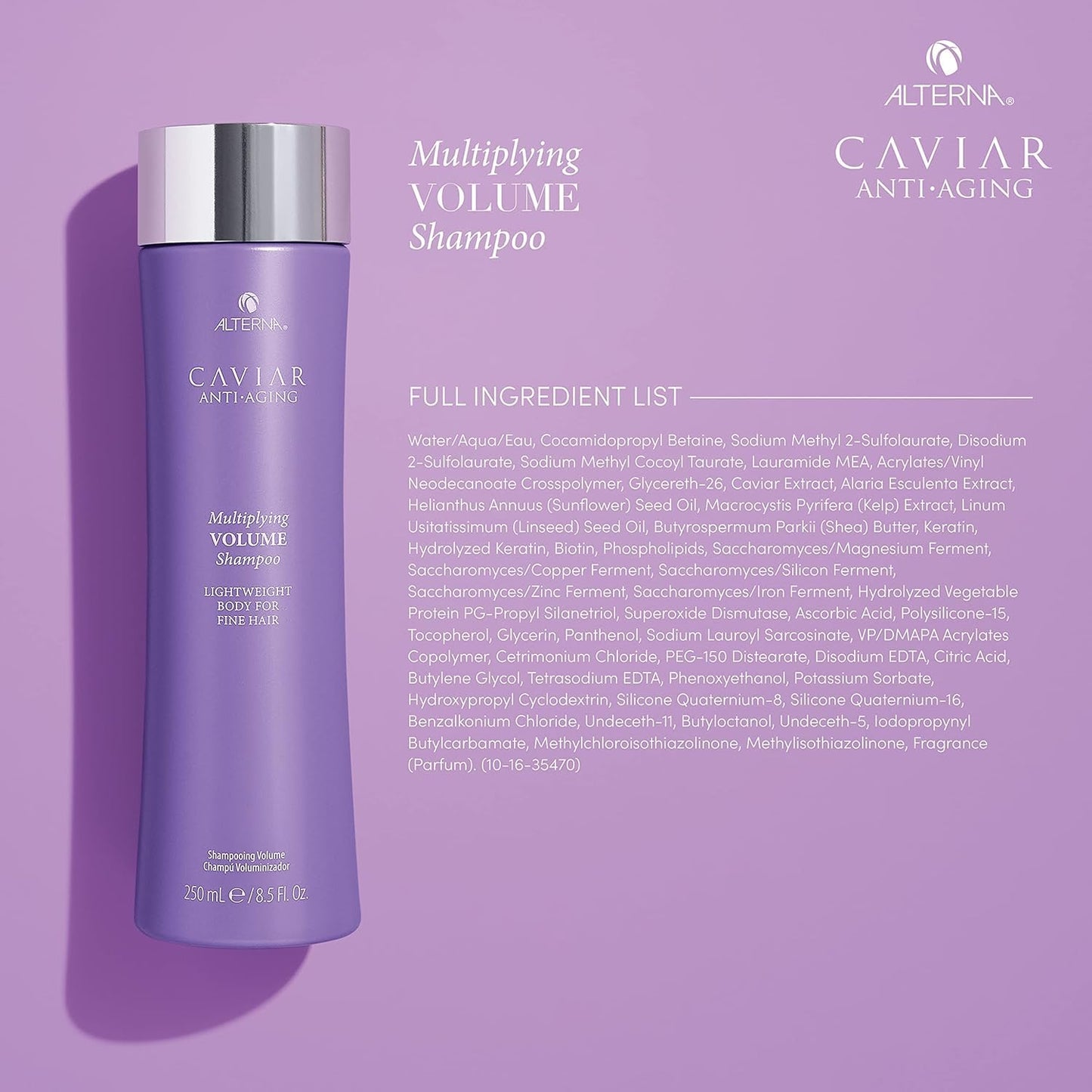 Dark Gray CAVIAR Anti-Aging Multiplying Volume Shampoo and Conditioner Set, 16.5-Ounce
