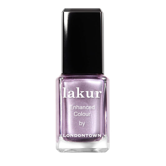 Black LONDONTOWN Lakur Nail Polish – Purple & Pink Shades, Long-Lasting, Streak-Free, Chip-Resistant | 21+ Free Non-Toxic Vegan Nail Color, Strengthens & Hydrates Nails, 0.4 Fl Oz, Brill-ant