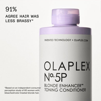 White Smoke Olaplex Nº. 5P Blonde Enhancer Purple Toning Conditioner: Neutralizes Brassiness & Strengthen | Repairs Damages & Hydrates Hair | For Coily, Curly, Straight, and Wavy, 1000 mL / 33.8 Fl Oz