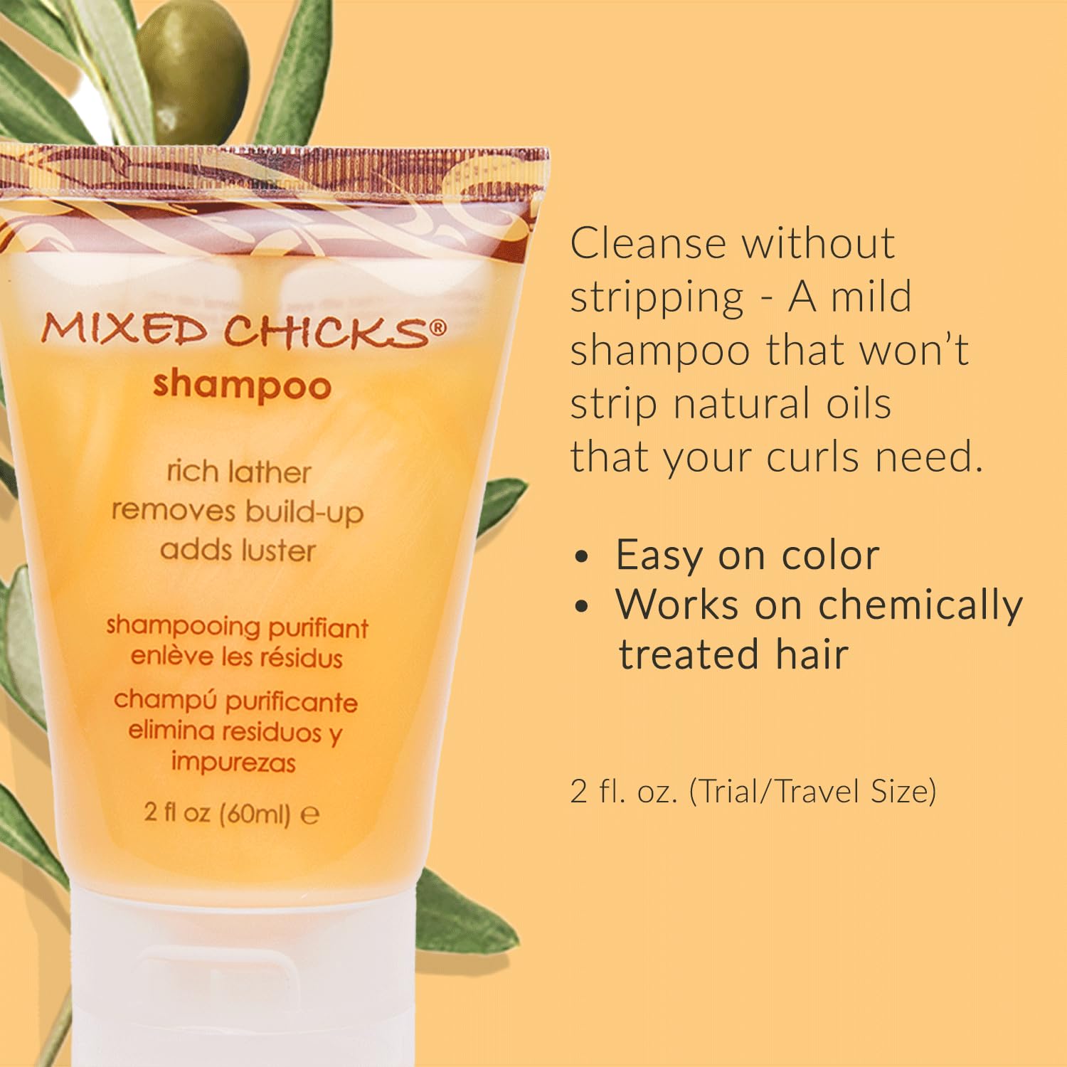 Light Goldenrod Mixed Chicks Travel & Trial Pack - Shampoo, Deep Conditioner, Leave-in Conditioner, 2 fl. oz. each