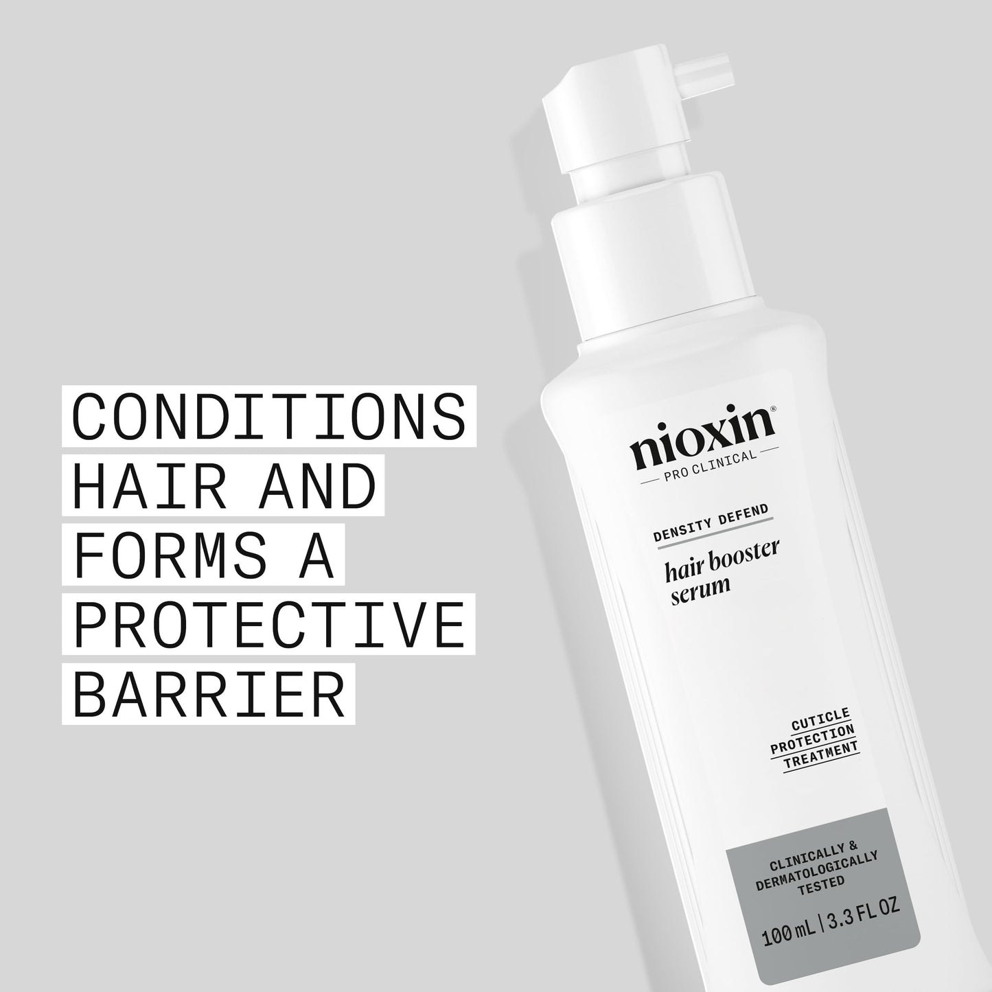 Light Gray Nioxin Hair Booster Serum | Advanced Leave-In Hair Treatment| Strengthens and Conditions | 3.4 Fl oz.