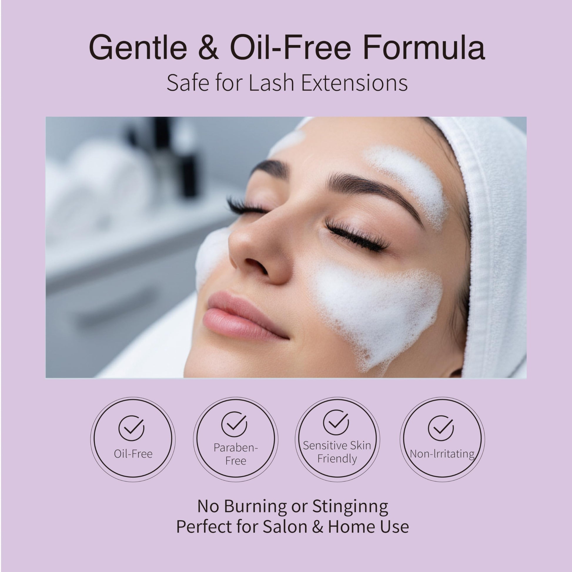 Thistle ISLA & FONTANE Lash Shampoo Concentrate 100ml (Makes 20 Bottles) with Measuring Cup - Oil Free Eyelash Extension Cleanser - Gentle DIY Lash Bath Foam for Salon & Home Care - (Lavender)