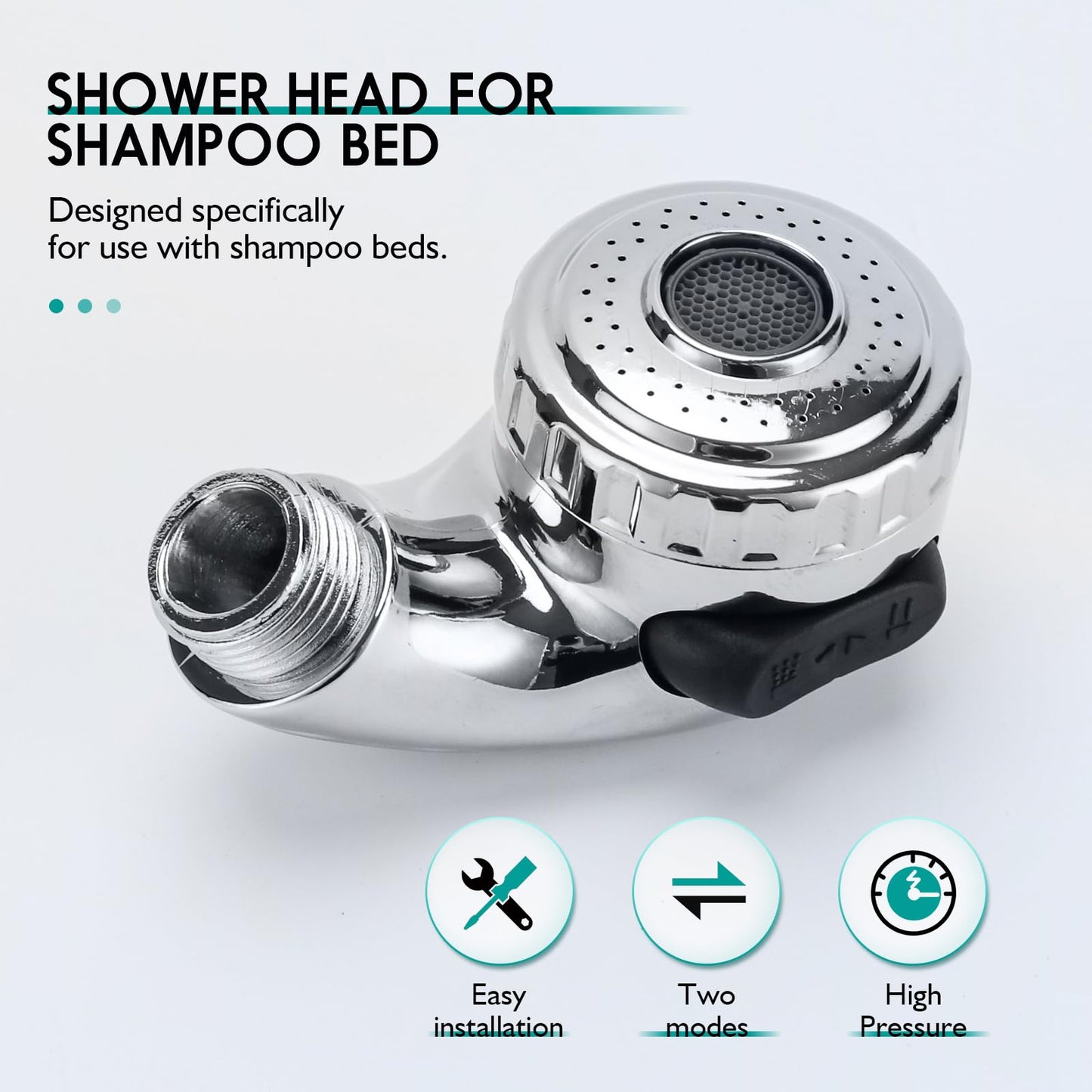 Lavender LukLoy 2 Pack Salon Shampoo Bowl Sprayer Head – Side Control 2-Mode Switch, High-Pressure Professional Standard G1/2 Handheld Faucet Sprayer Replacement for Salon Sink Hose, Spa & Pedicure Chairs
