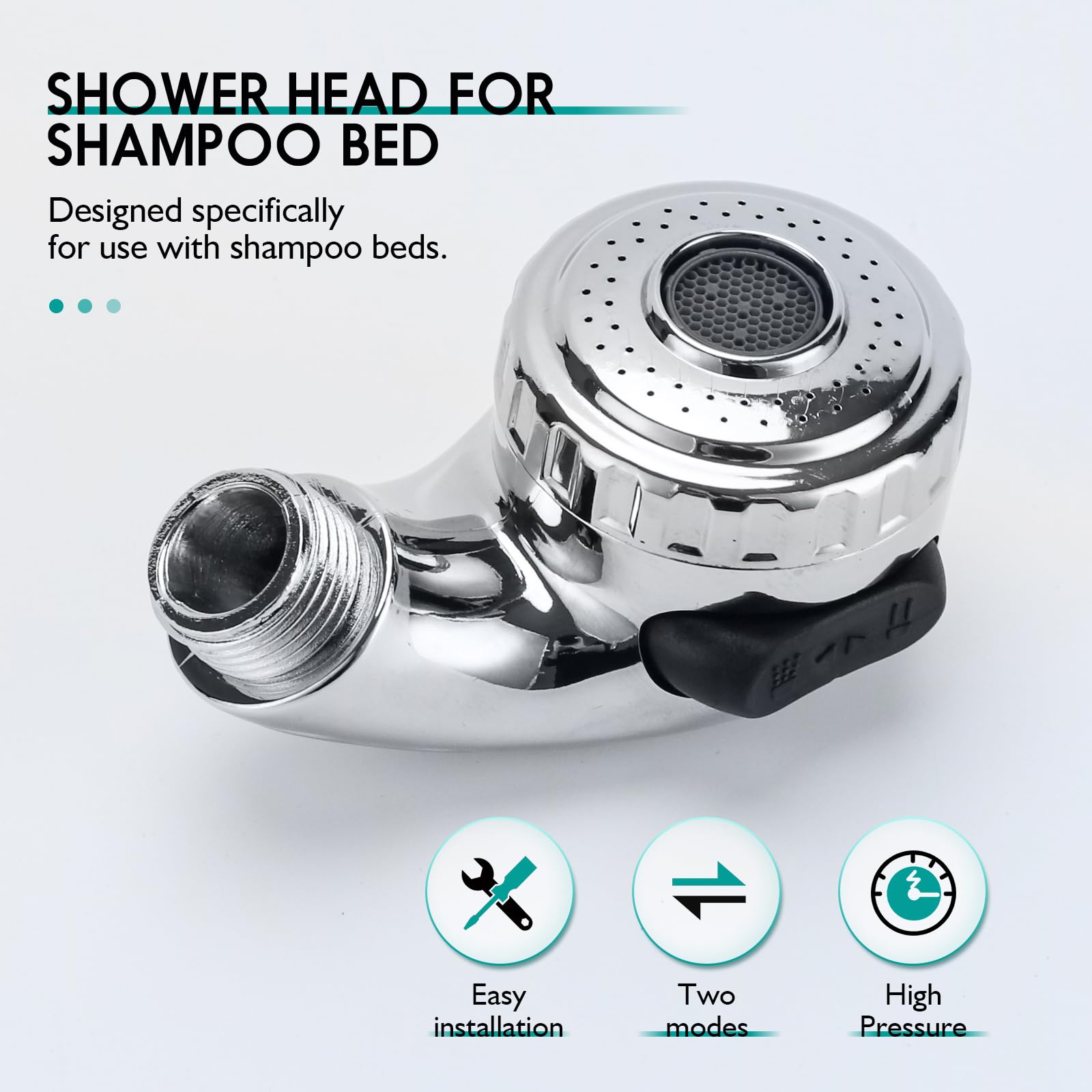 Lavender LukLoy 2 Pack Salon Shampoo Bowl Sprayer Head – Side Control 2-Mode Switch, High-Pressure Professional Standard G1/2 Handheld Faucet Sprayer Replacement for Salon Sink Hose, Spa & Pedicure Chairs