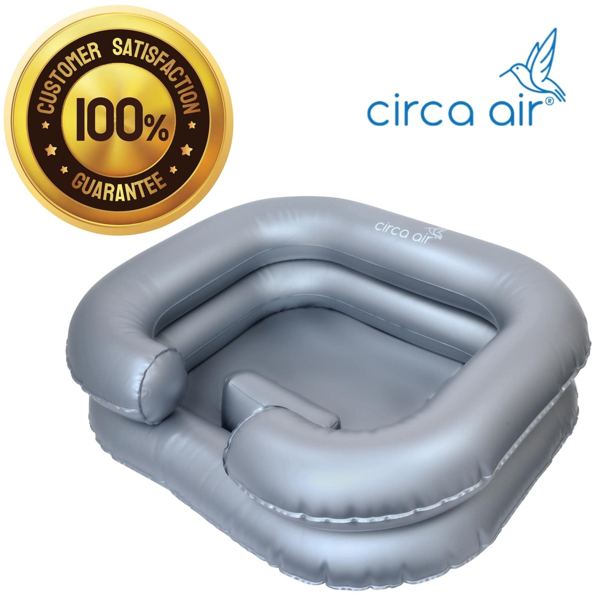 White Smoke CIRCA AIR Inflatable Sink For Locs Detox - Tub For Dreads With Pillow, Hair Washing Basin, Shampoo Basin, Portable Hair Washing Station for locs